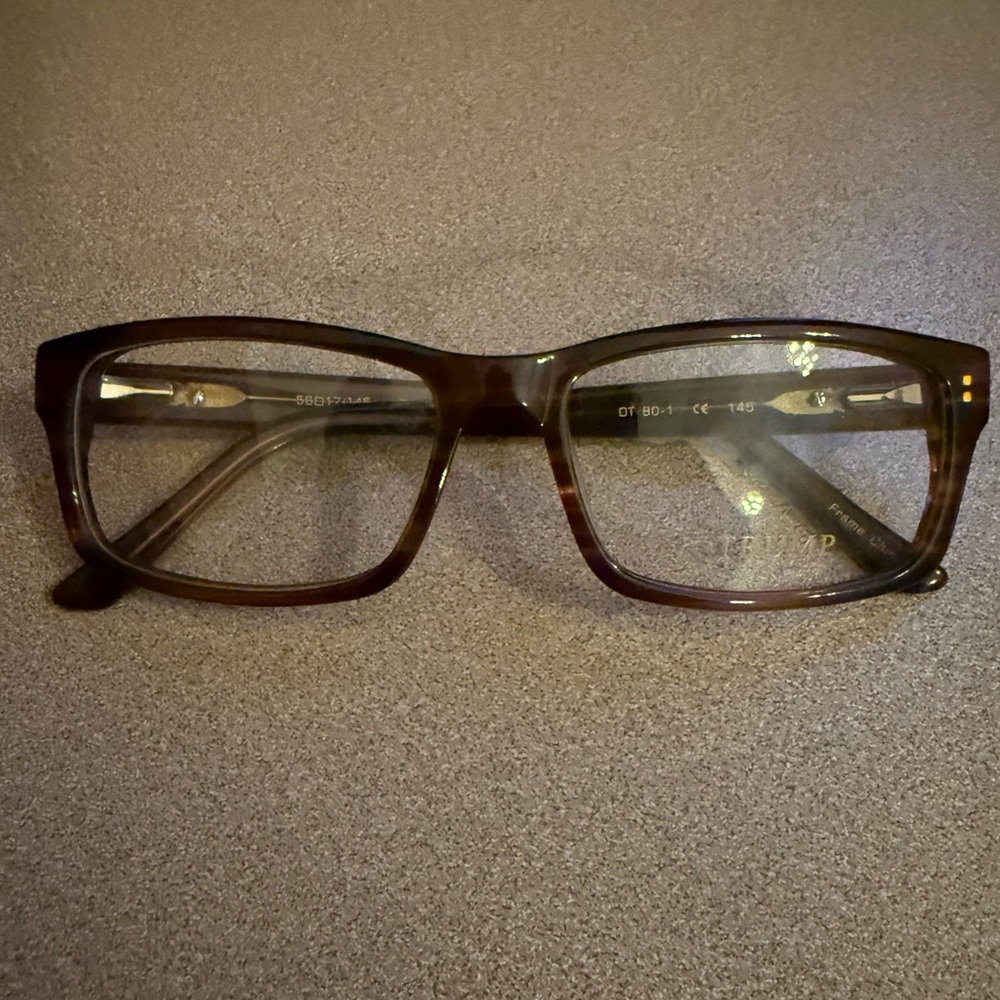 Trump Eyeglasses DT80-1 CE 145 56017/145 Brown. zero flaws Logo Sticker attached